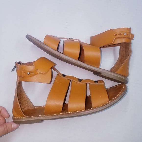 🌸 Madewell | Rowan Gladiator Brown‎ Leather Strap Sandals 7.5 - Picture 9 of 10